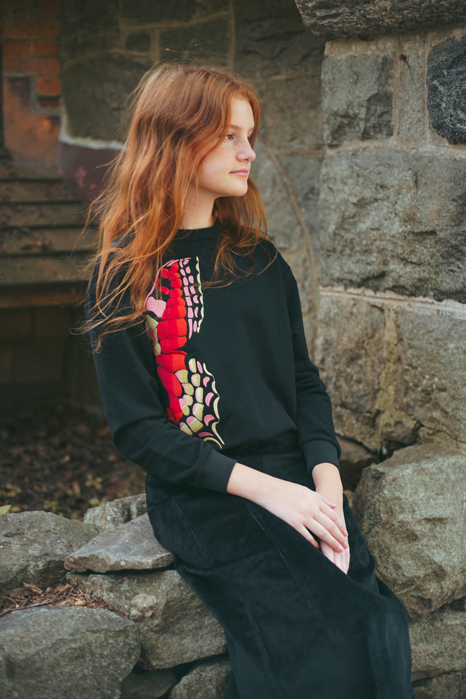 Urban Edge Butterfly Embroidered Sweatshirt