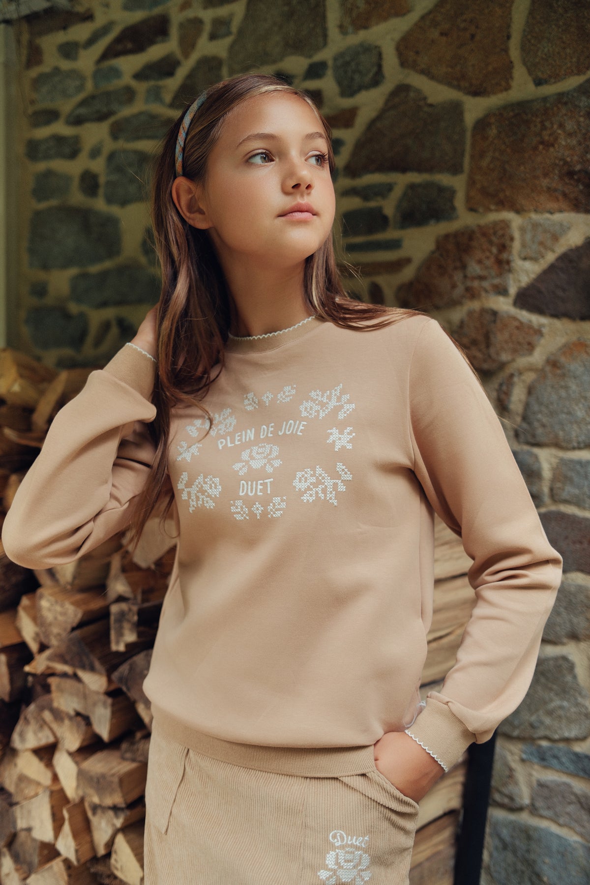 Duet Cognac Front Logo Sweatshirt