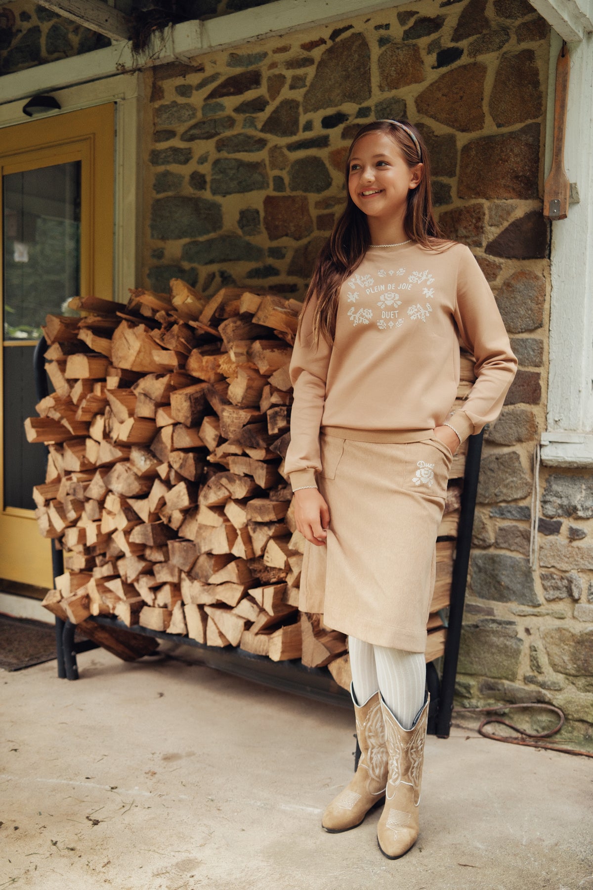 Duet Cognac Front Logo Sweatshirt