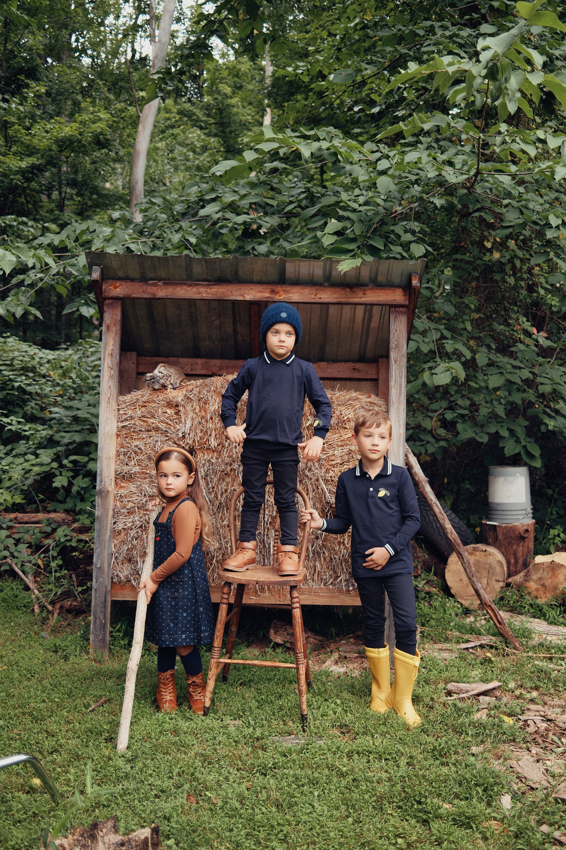 Girls Denim Cherry Jumper