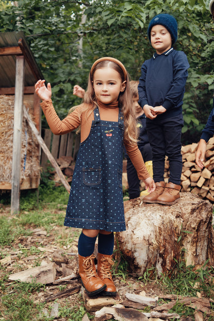 Girls Denim Cherry Jumper