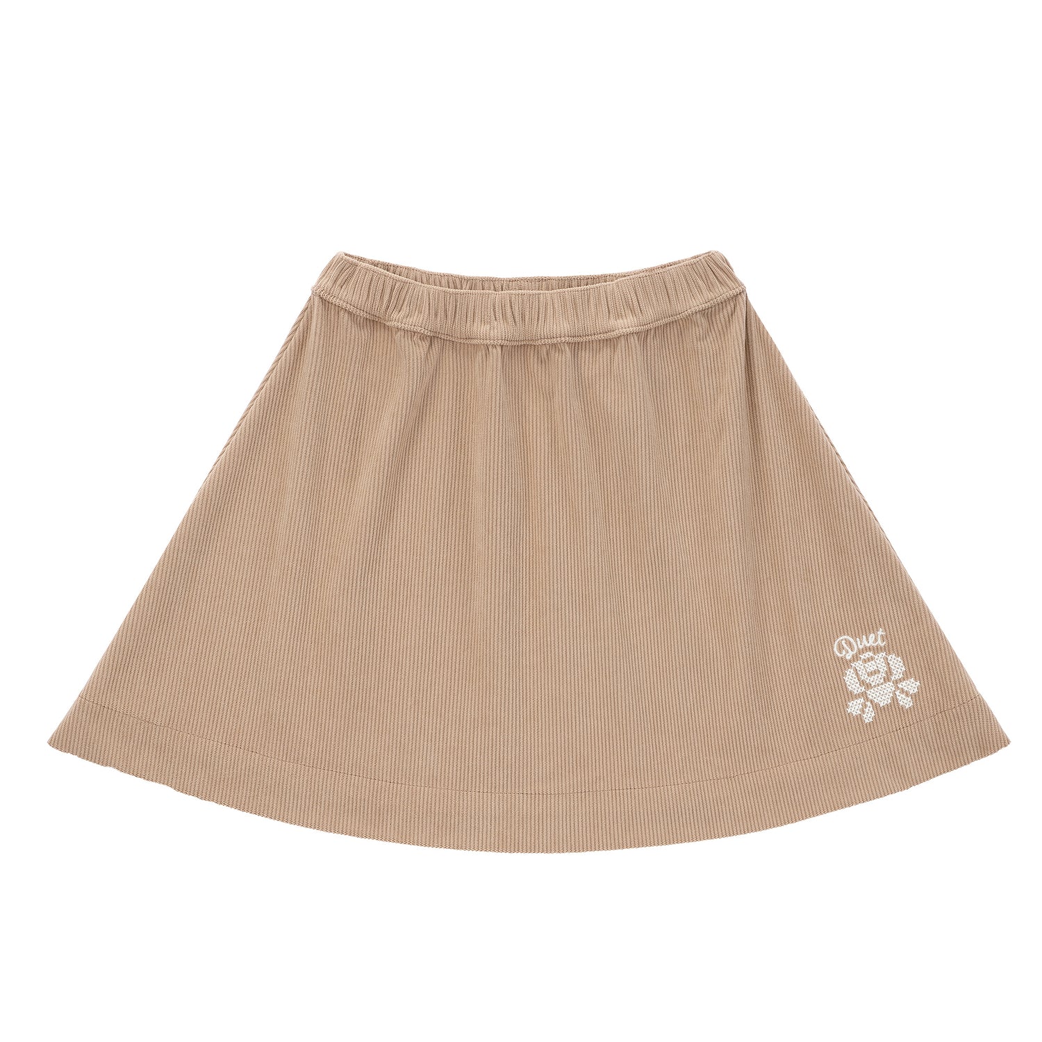 Duet Girls Cognac Soft Pleated Short Skirt