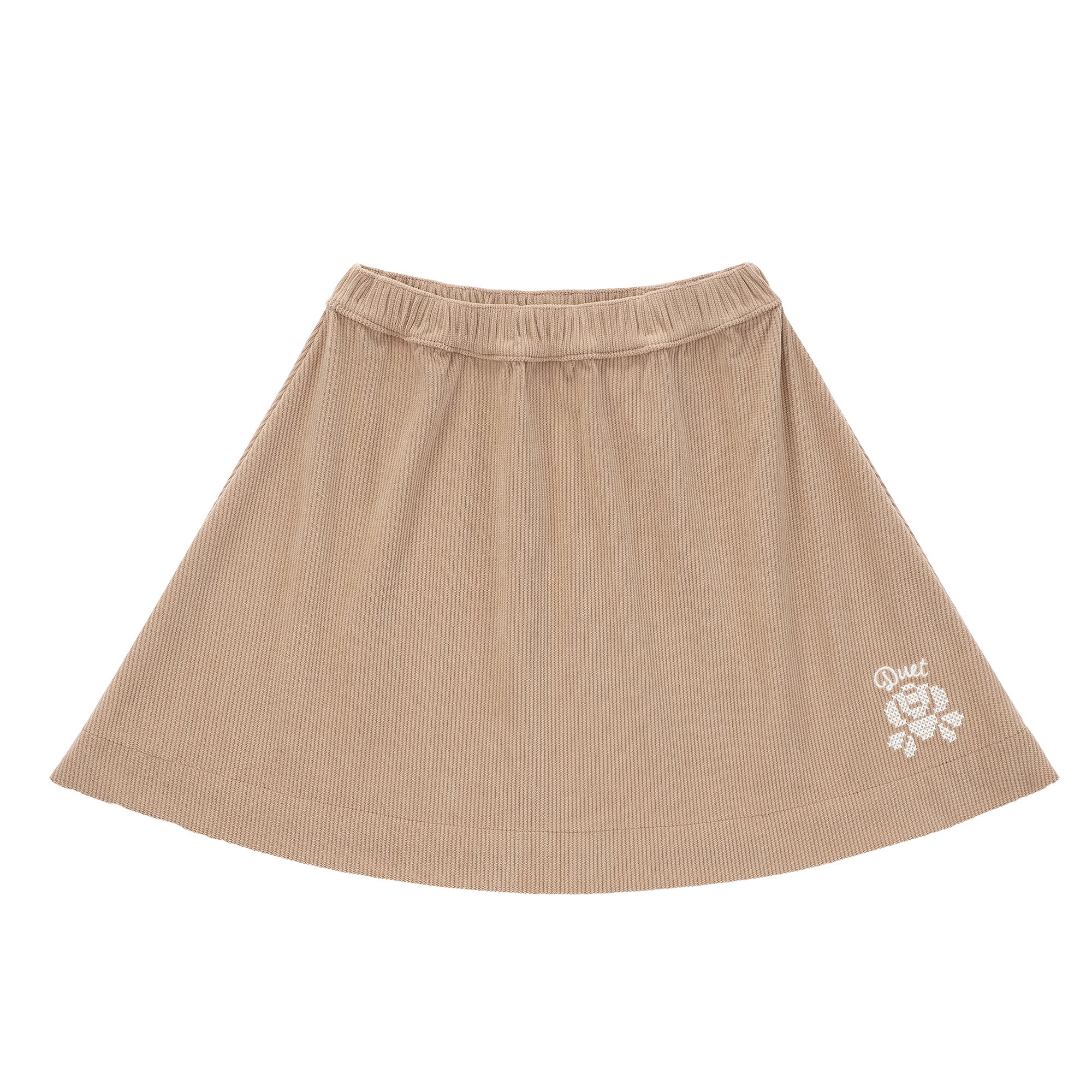 Duet Girls Cognac Soft Pleated Short Skirt