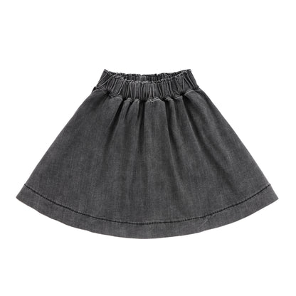 Duet Black Horse Soft Pleated Short Skirt