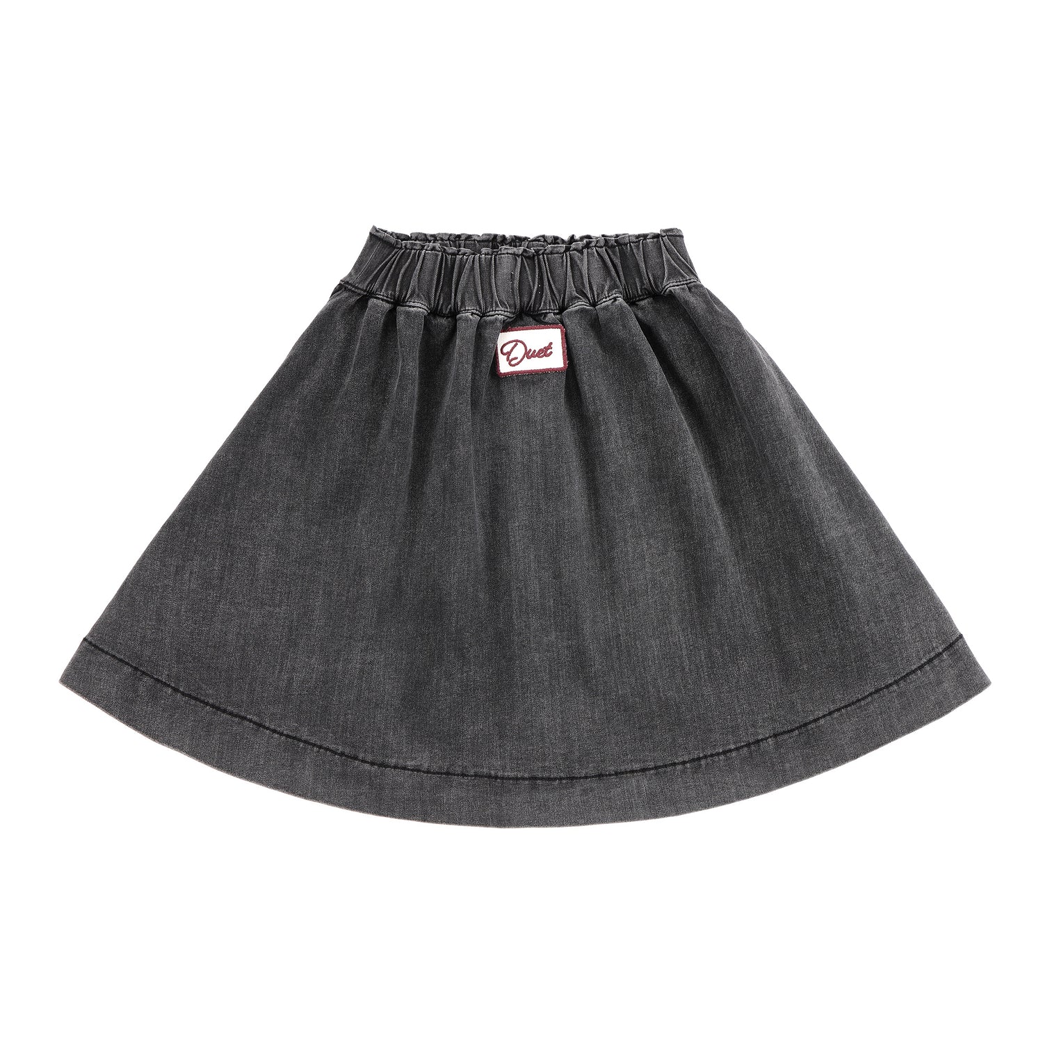 Duet Black Horse Soft Pleated Short Skirt