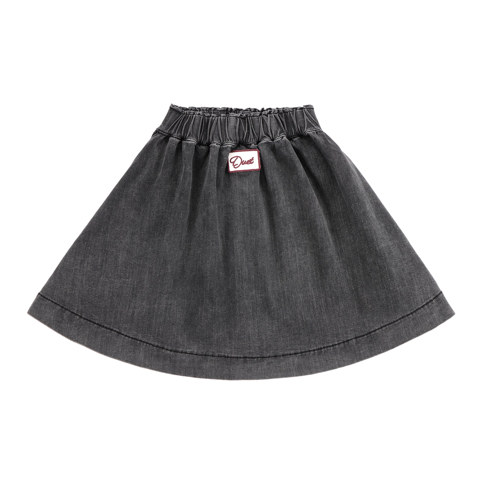 Duet Black Horse Soft Pleated Short Skirt