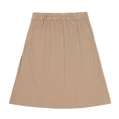 Duet Cognac Side Pocket Short Skirt
