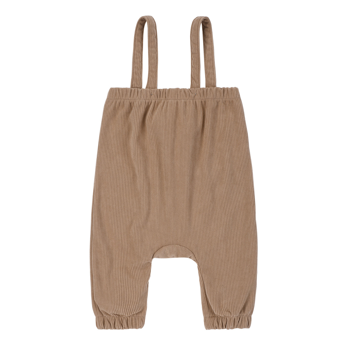 Baby Cognac Romper with Front Pockets