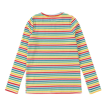 Duet Girls Rainbow Stripe T-Shirt