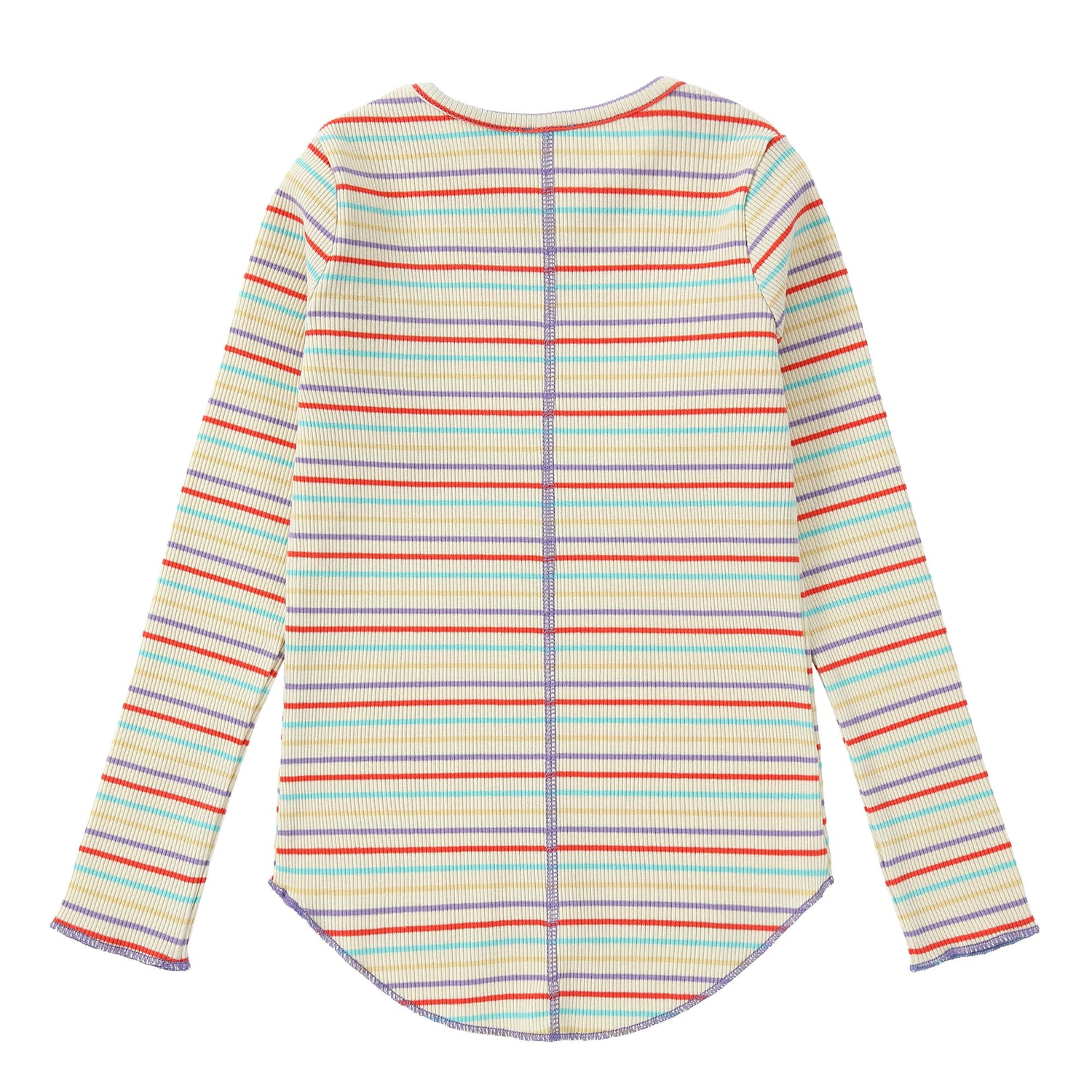 Duet Girls Ivory Multicolored Stripe T-Shirt