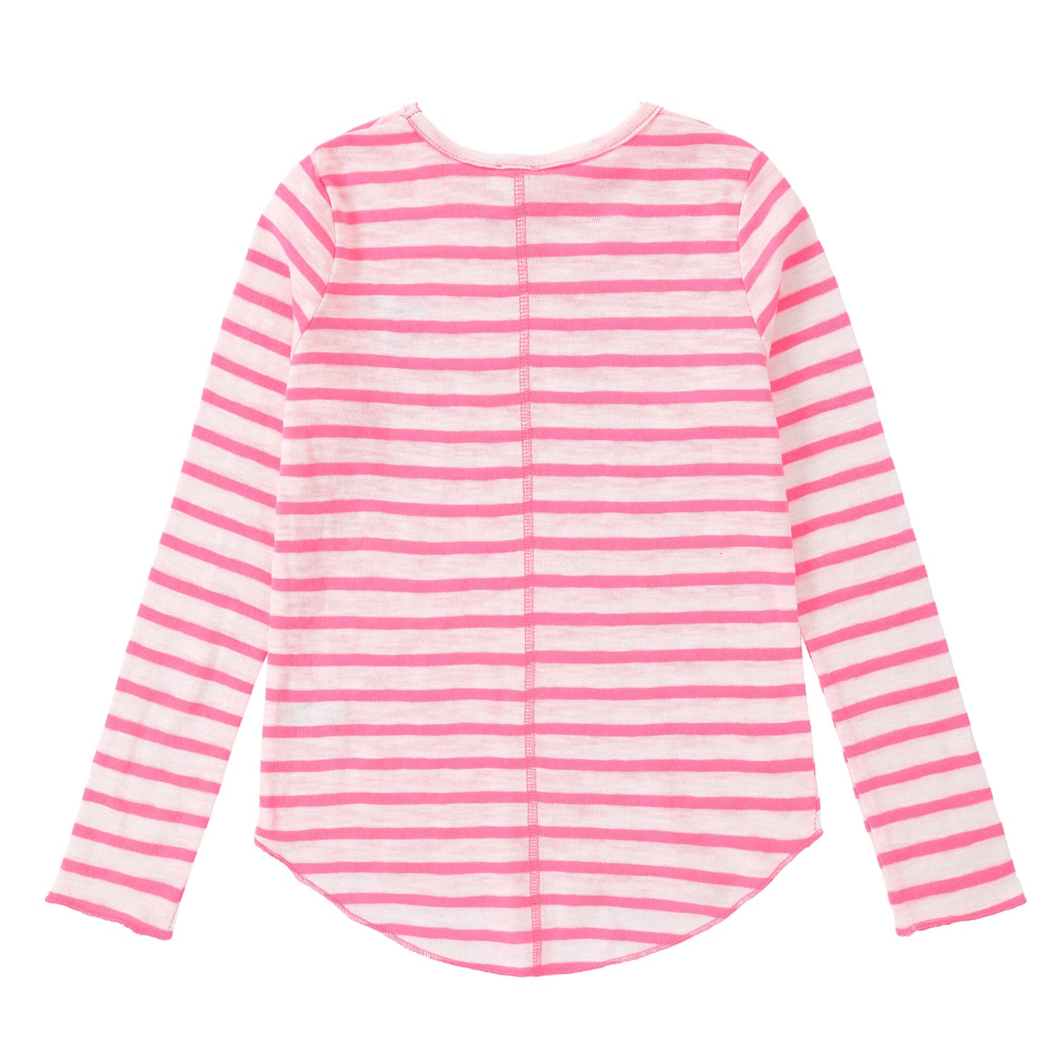 Duet Girls Neon Pink Striped T-Shirt
