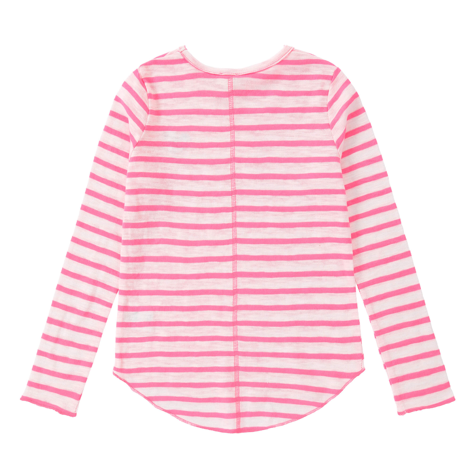 Duet Girls Neon Pink Striped T-Shirt