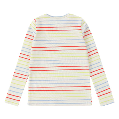 Duet Girls Ivory Striped T-Shirt