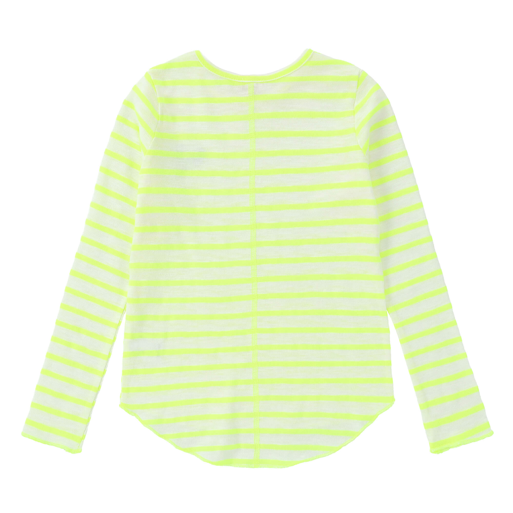 Duet Girls Neon Yellow Striped T-Shirt