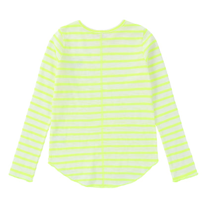 Duet Girls Neon Yellow Striped T-Shirt