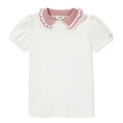 Duet Girls Ivory Collared T-Shirt