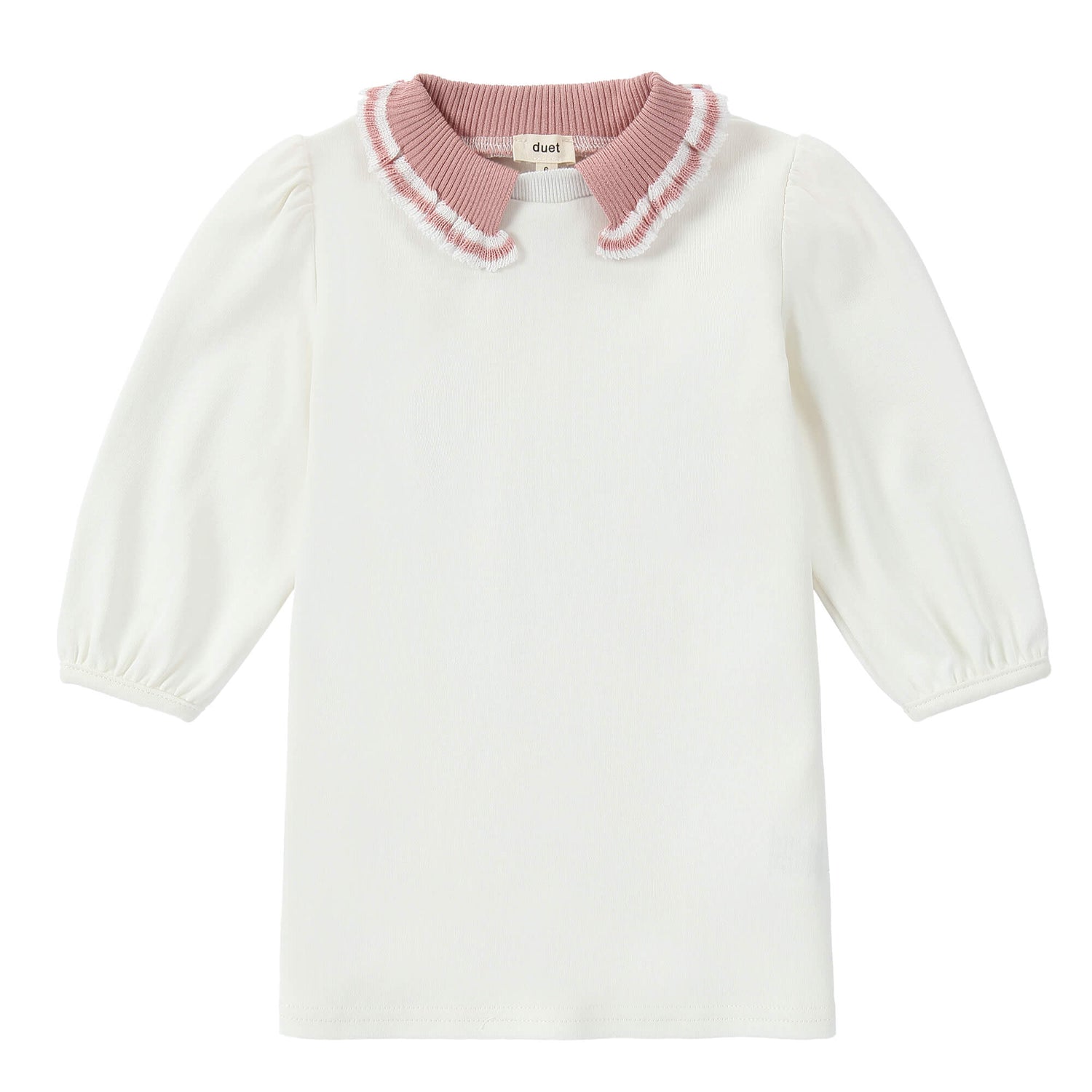 Duet Girls Ivory Collared T-Shirt
