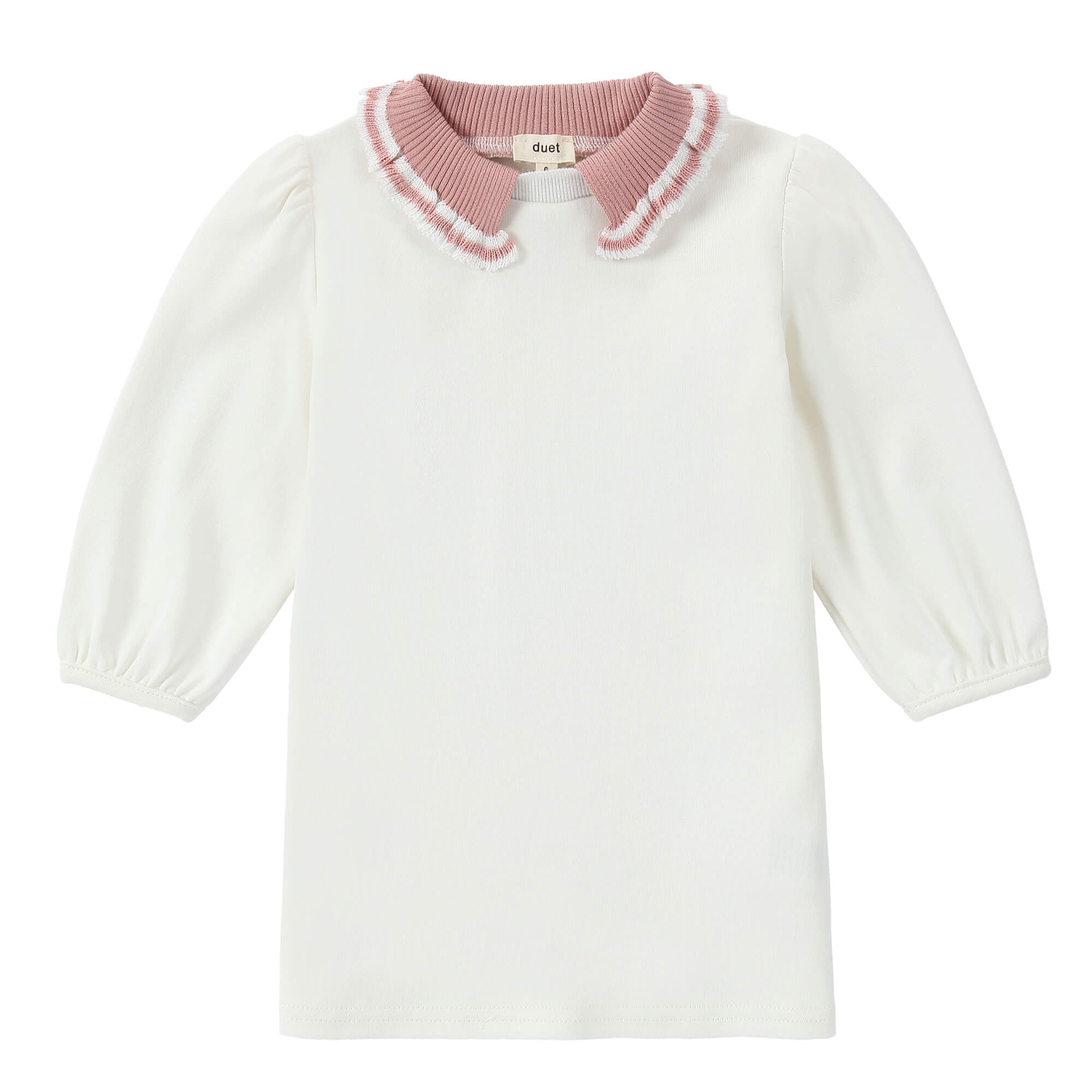 Duet Girls Ivory Collared T-Shirt