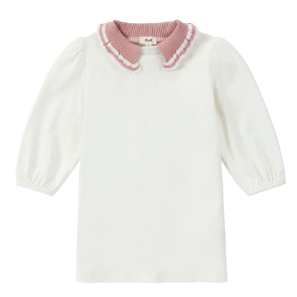 Duet Girls Ivory Collared T-Shirt