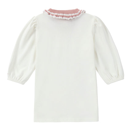 Duet Girls Ivory Collared T-Shirt