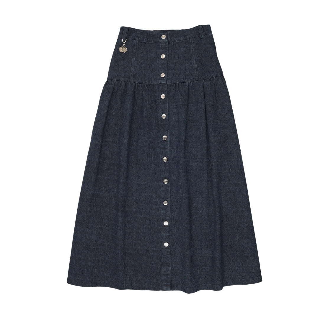 Urban Edge Teens Navy Denim Dropwaist Skirt