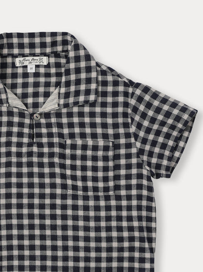 Bene Bene Dou Check Half Shirt