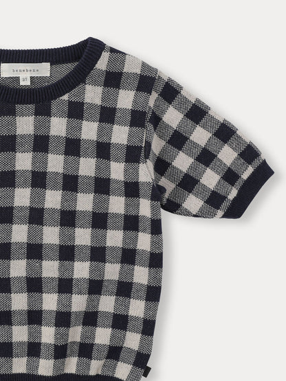 Bene Bene Bene Check Half Knit