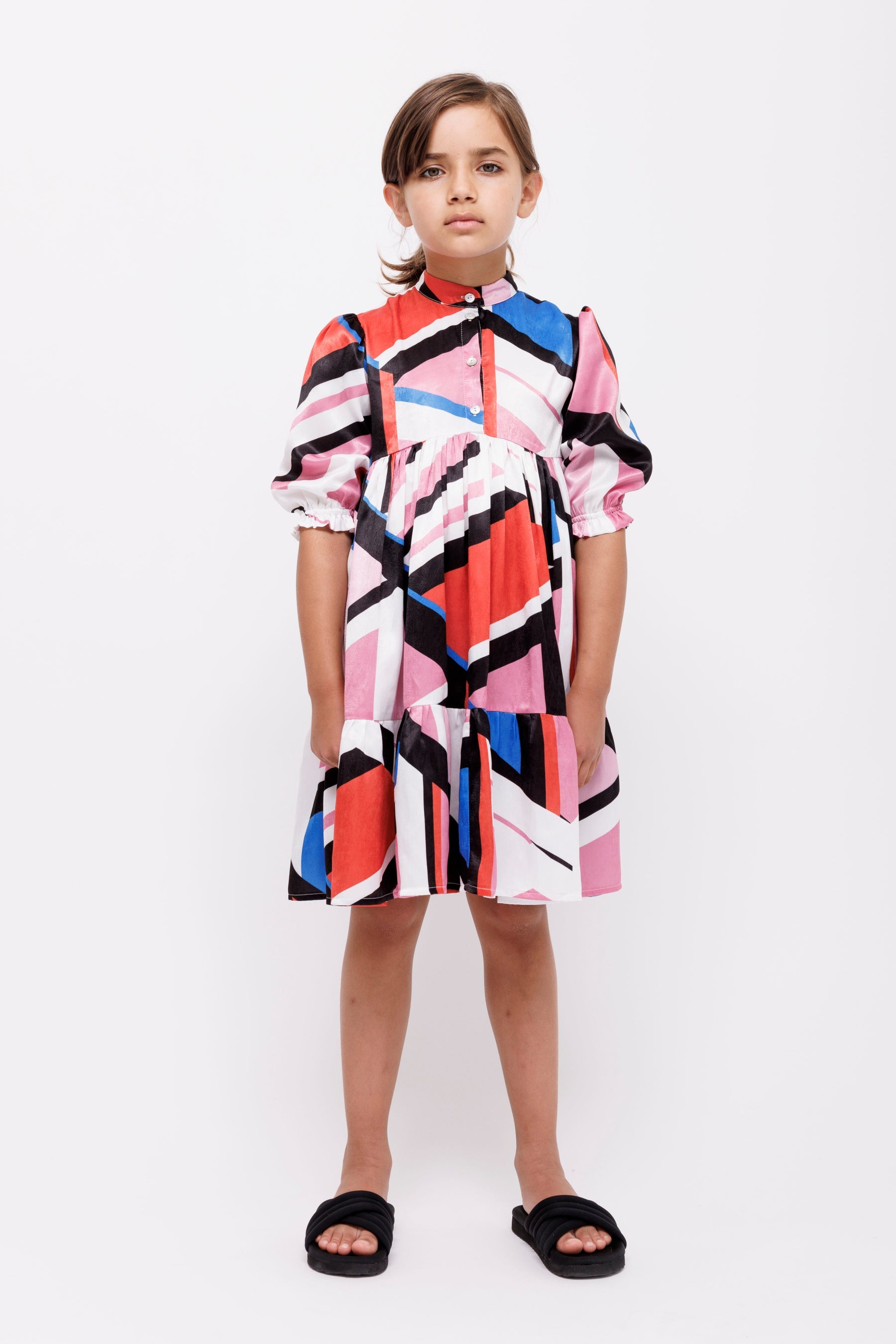 Christina Rohde Multicolor Abstract Print Dress