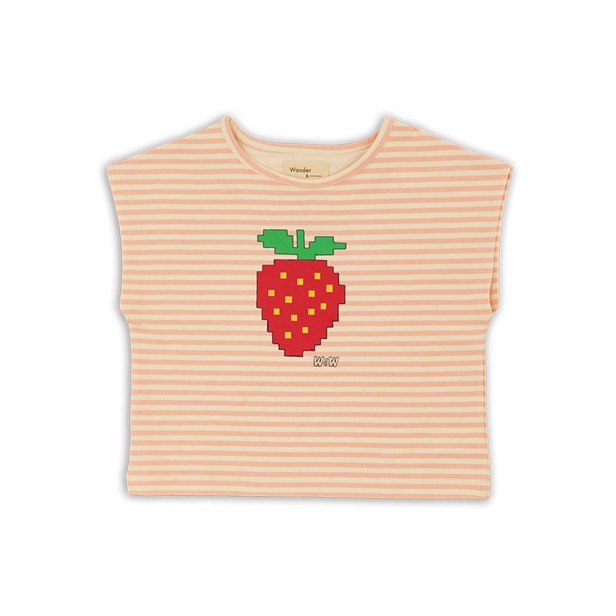 Wander &amp; Wonder Strawberry Striped Square Crop Top