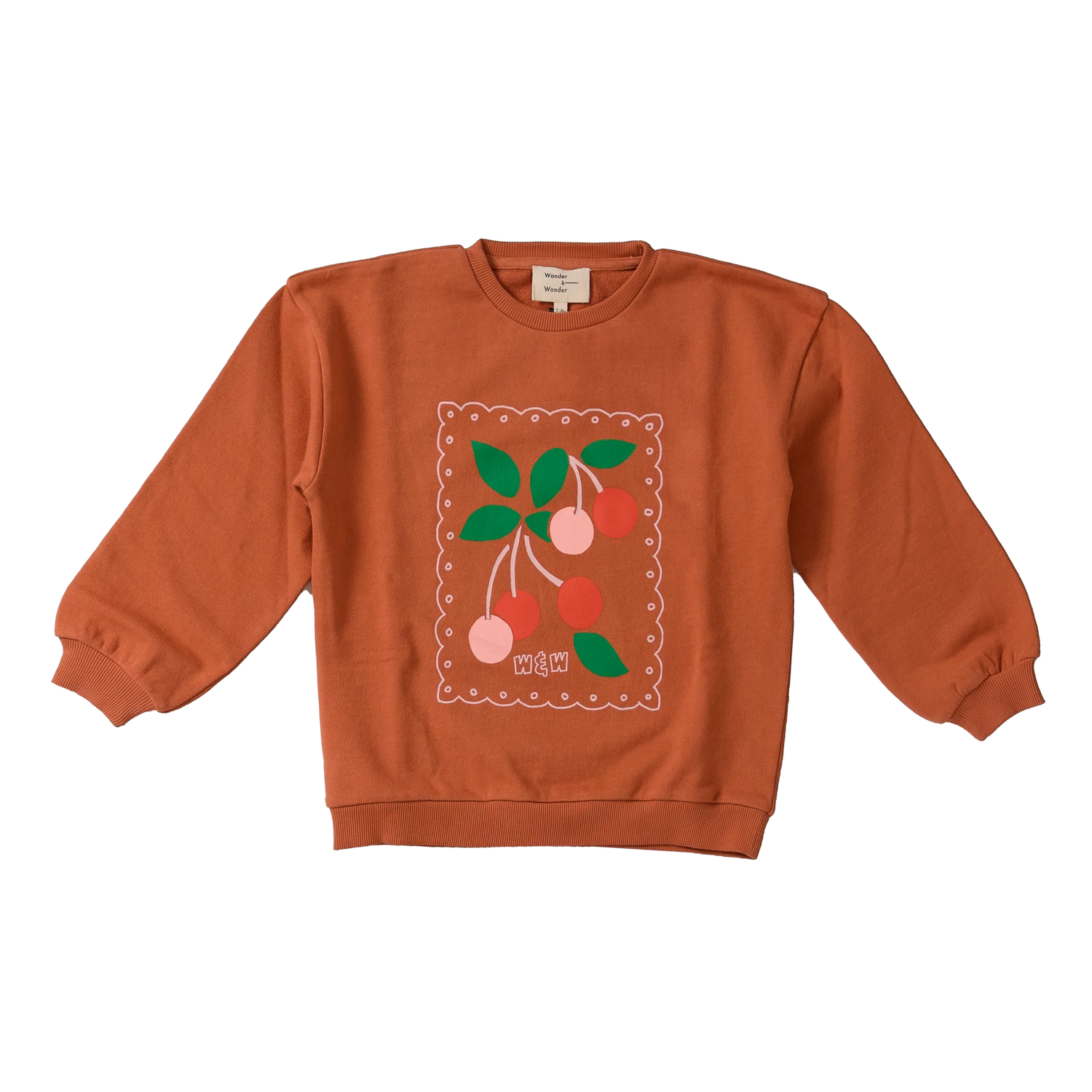 Wander &amp; Wonder Girls Dark Blush Cherry Sweatshirt