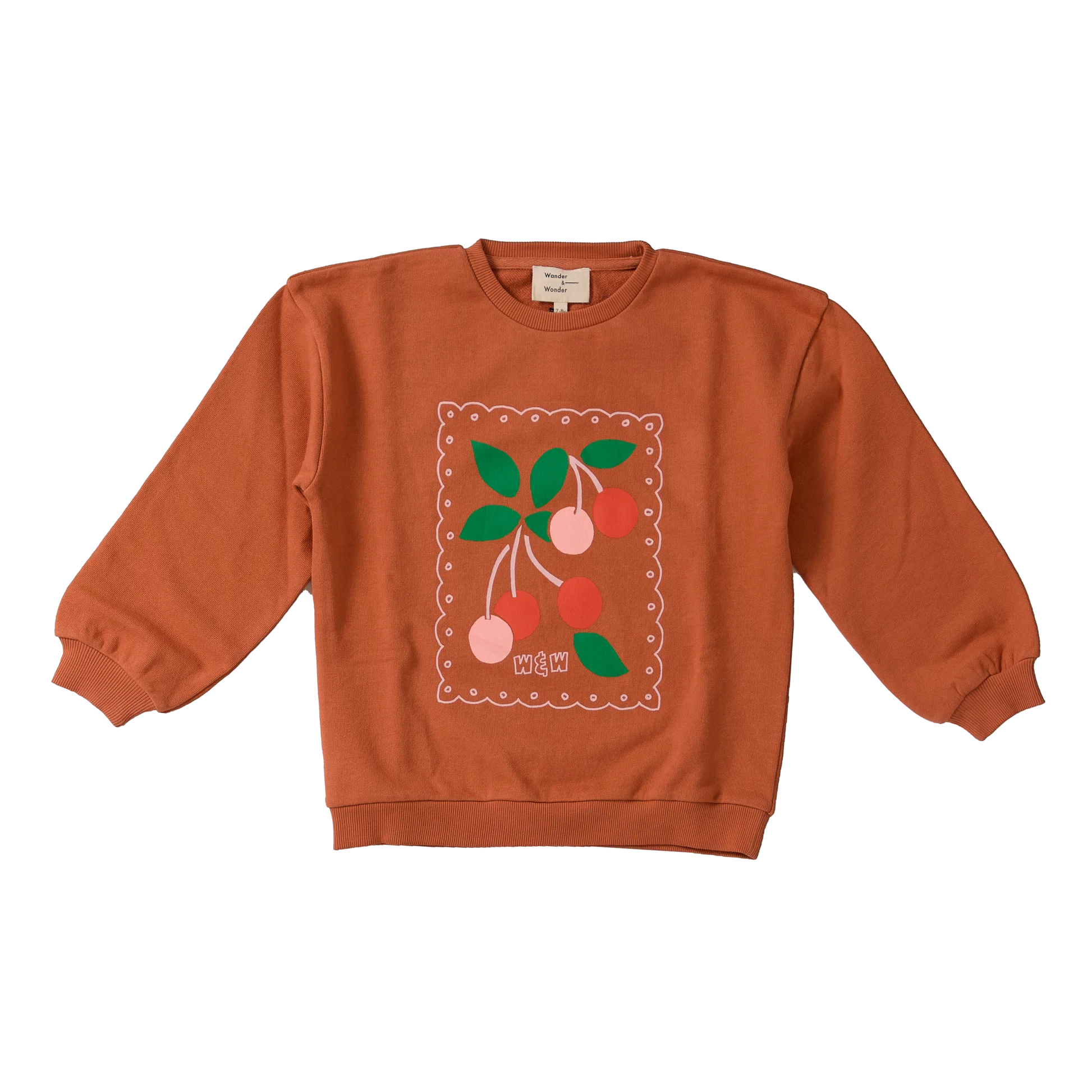 Wander &amp; Wonder Girls Dark Blush Cherry Sweatshirt
