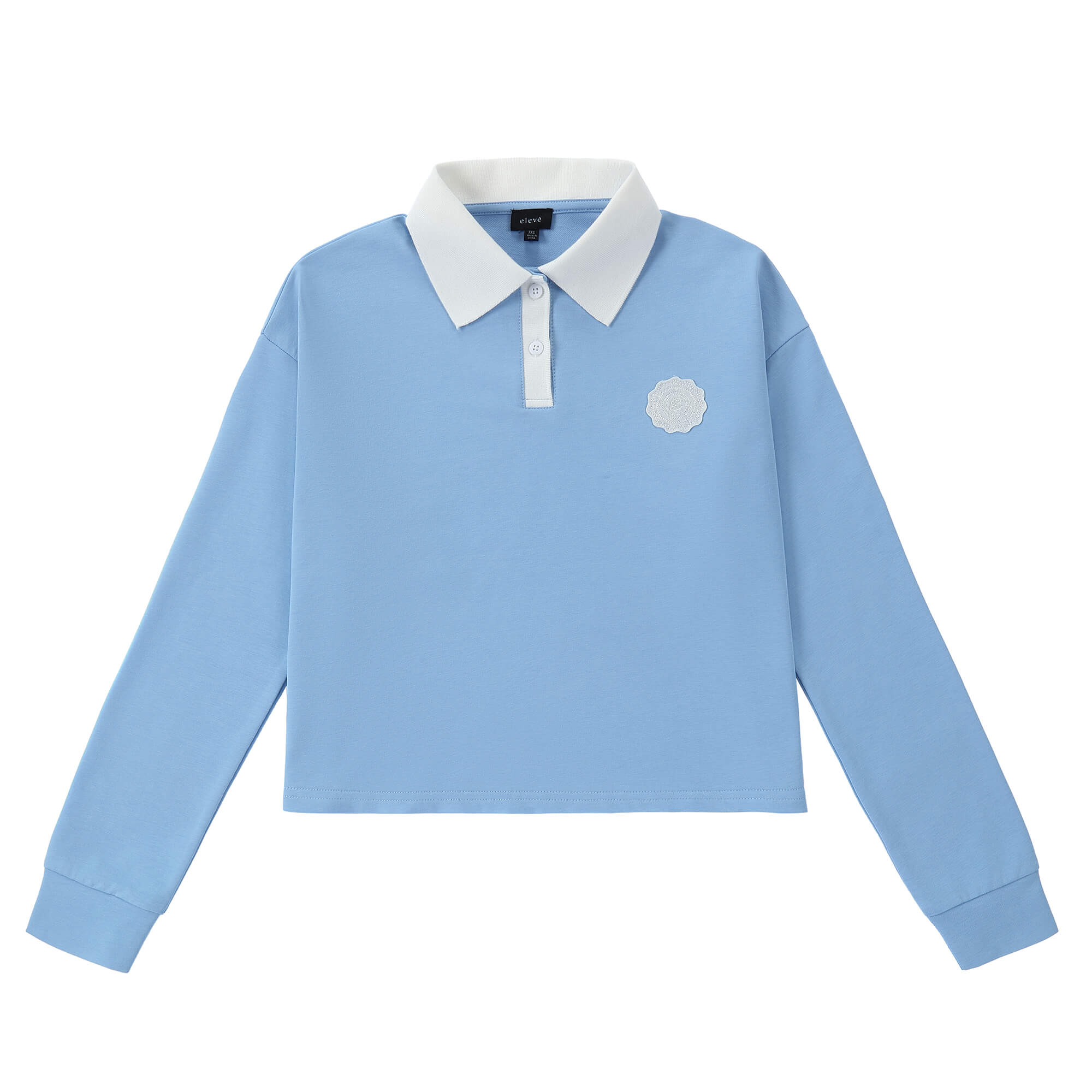 Eleve Blue Cropped Polo