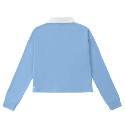 Eleve Blue Cropped Polo