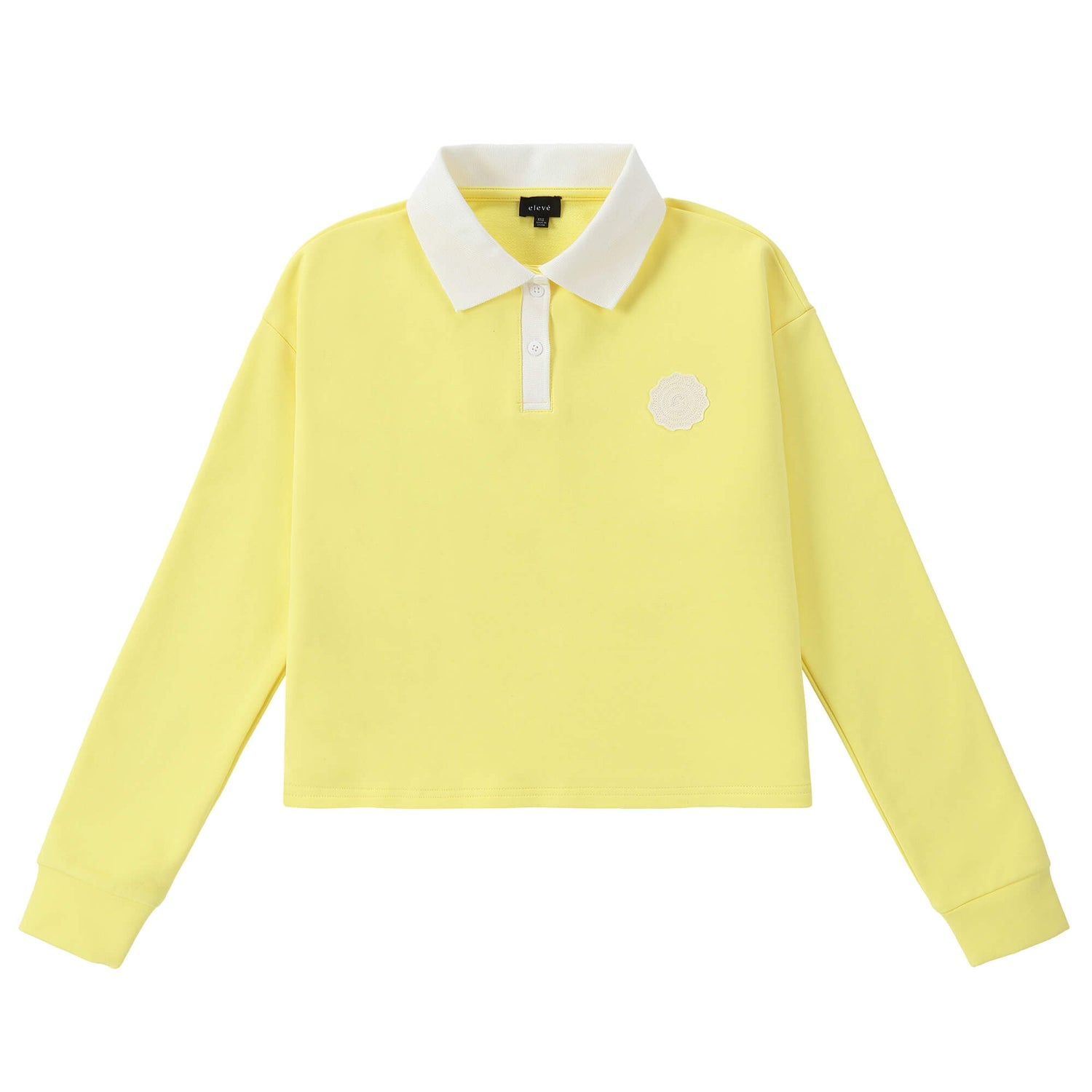 Eleve Yellow Cropped Polo
