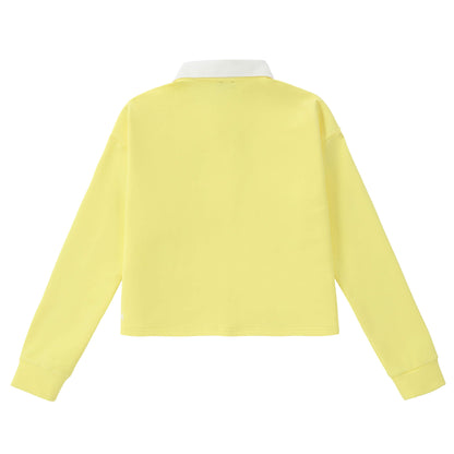Eleve Yellow Cropped Polo