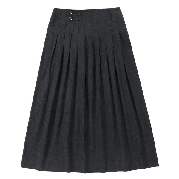 Eleve Black Soft Pleats Maxi Skirt – Once Child and Teen