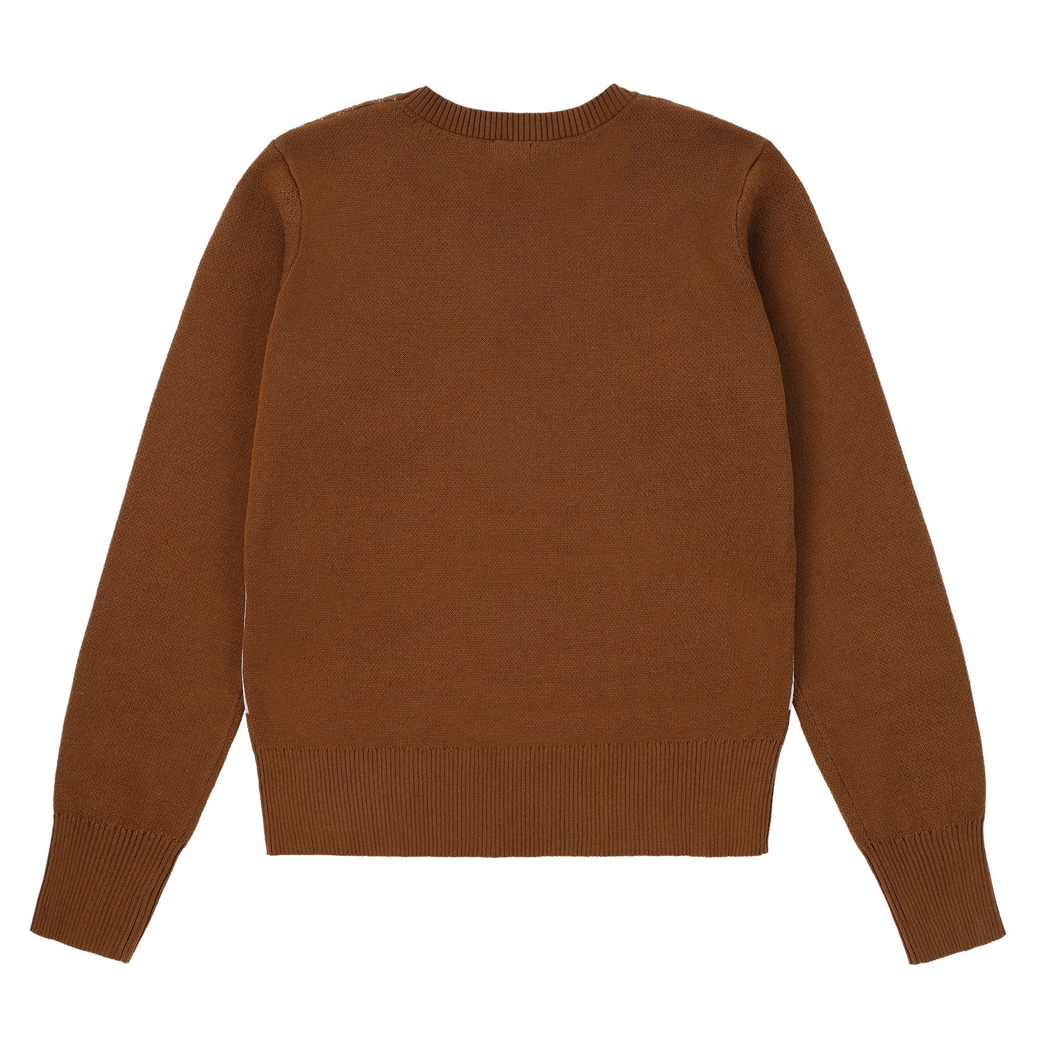 Eleve Teens Cognac Swans Knit Sweater
