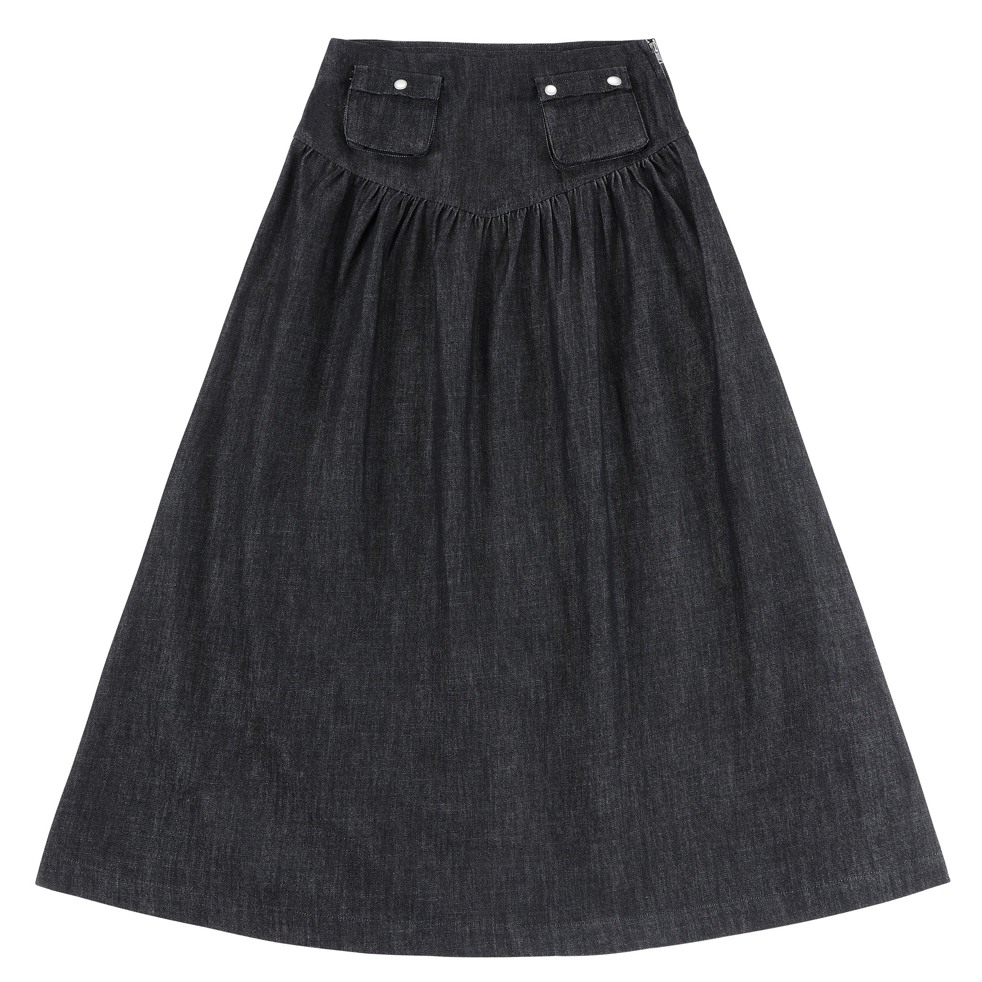 Eleve Teens Black Denim Low Waist Maxi Skirt – Once Child and Teen
