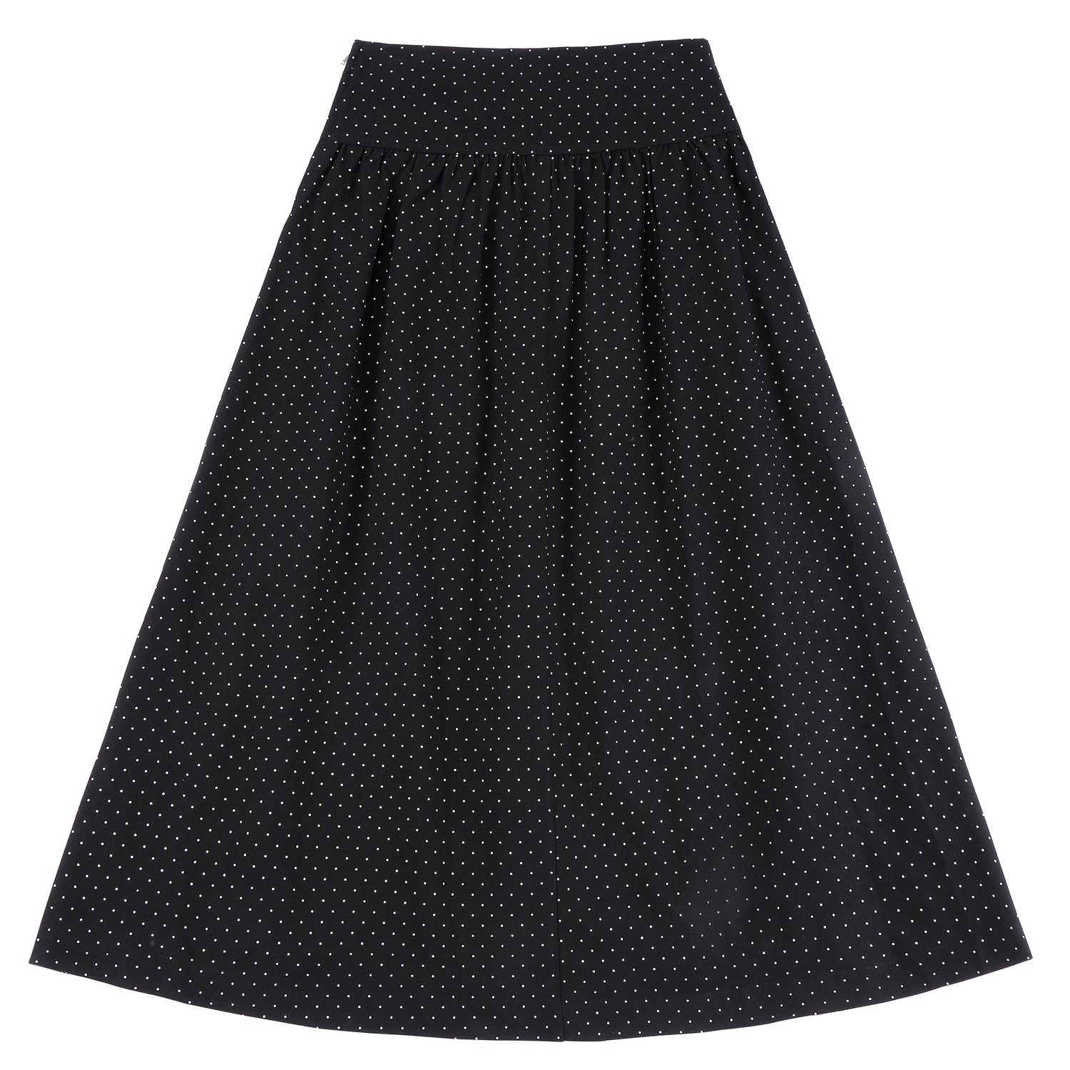 Eleve Teens Polkadot V-Cut Maxi Skirt with Detailed Pockets