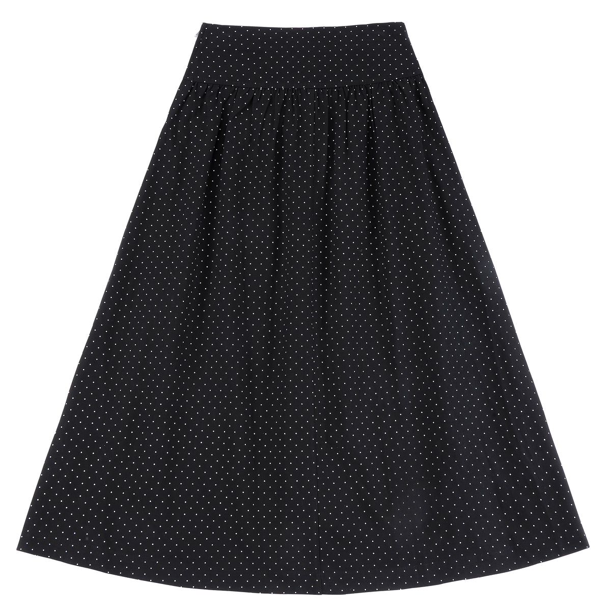 Eleve Teens Polkadot V-Cut Maxi Skirt with Detailed Pockets