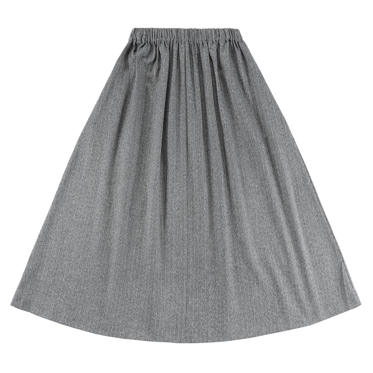 Eleve Teens Grey Pinstripe A-line Maxi Skirt
