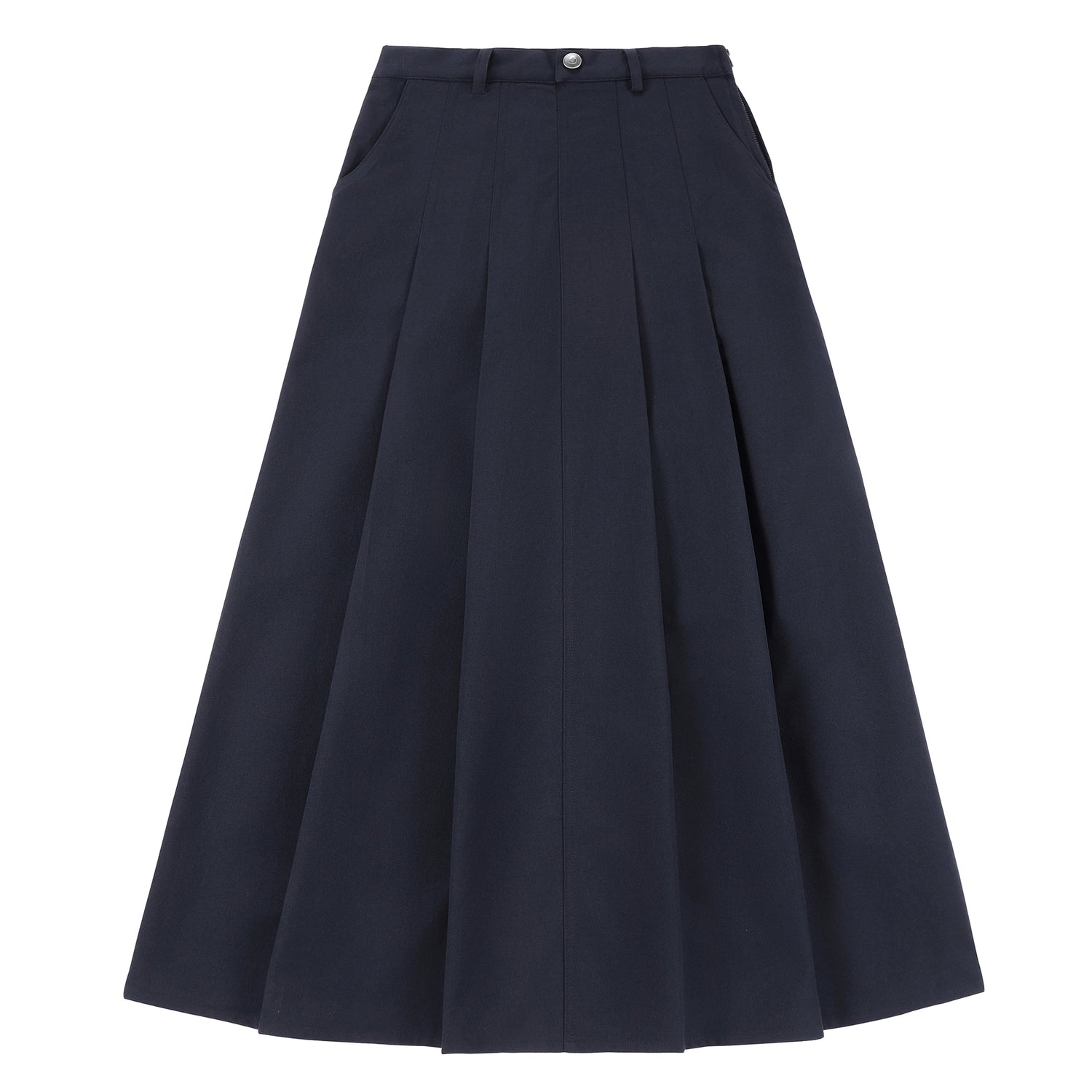 Eleve Teens Blue Thick Pleated Short Skirt