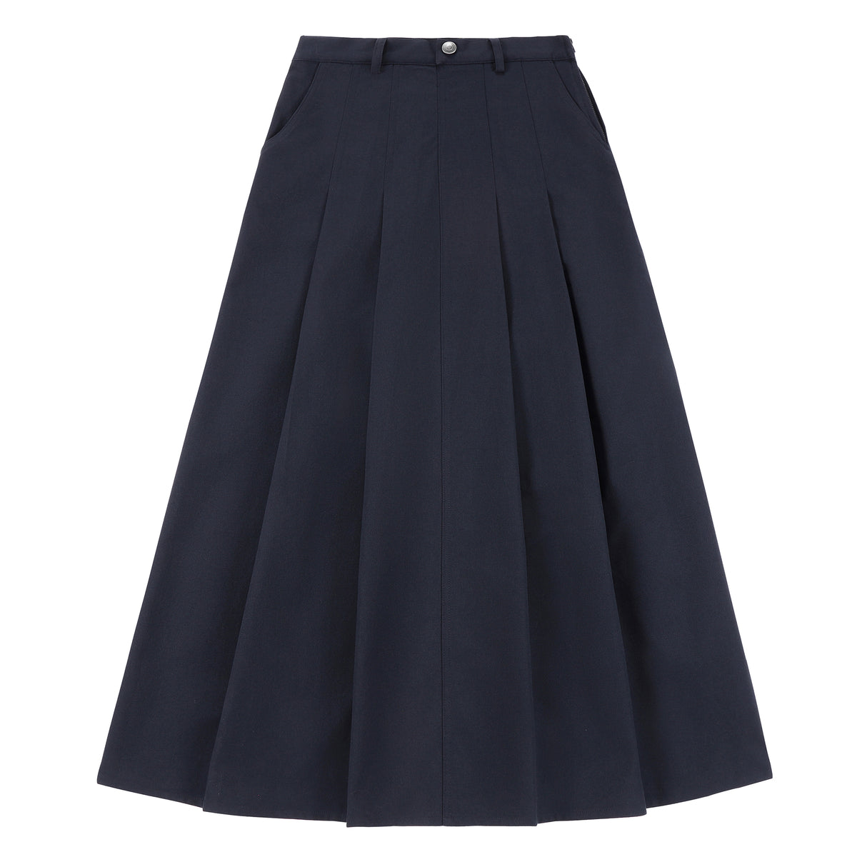 Eleve Teens Blue Thick Pleated Short Skirt