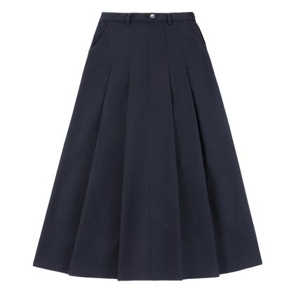 Eleve Teens Blue Thick Pleated Short Skirt