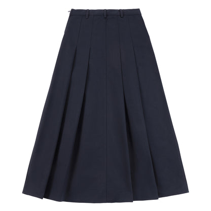 Eleve Teens Blue Thick Pleated Short Skirt