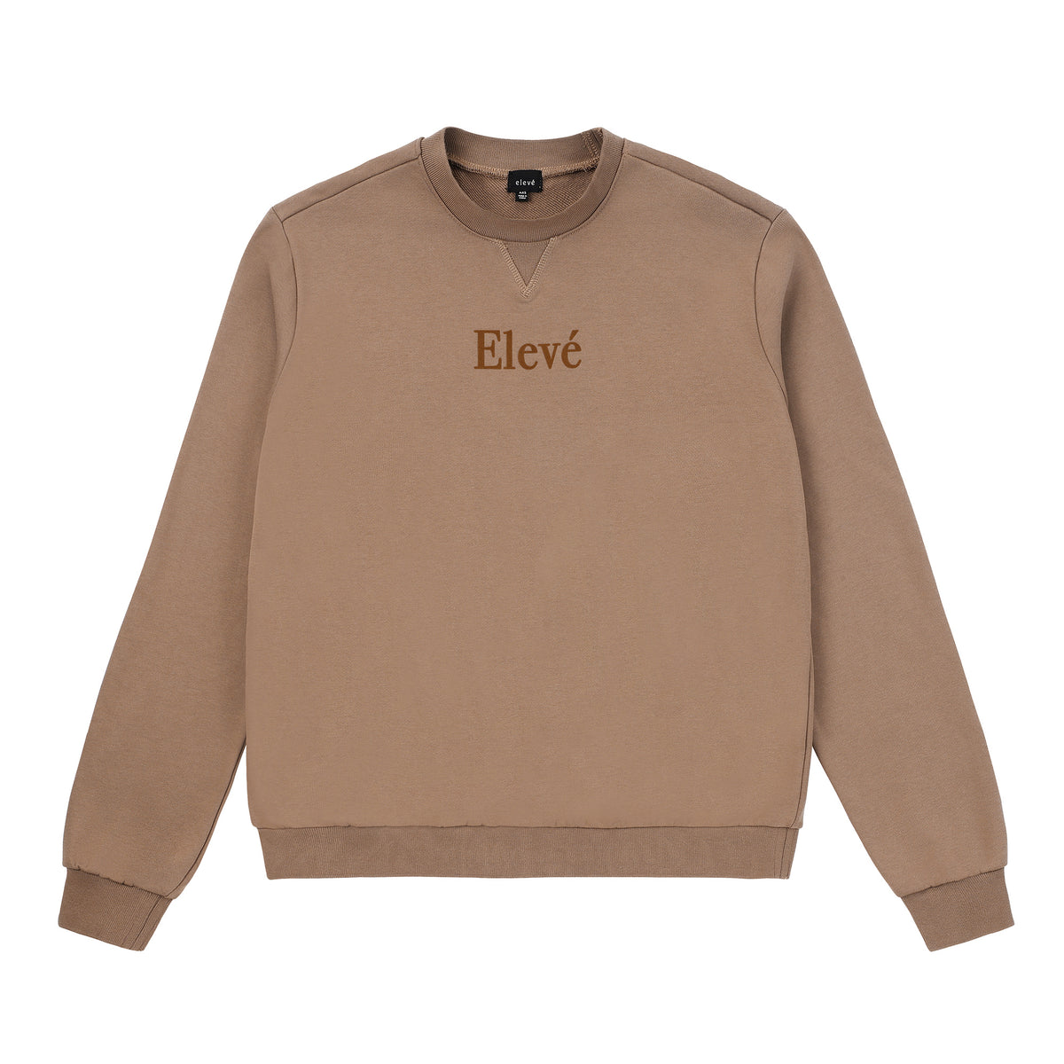 Eleve Teens Camel V Neck Sweatshirt