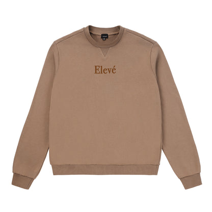 Eleve Teens Camel V Neck Sweatshirt