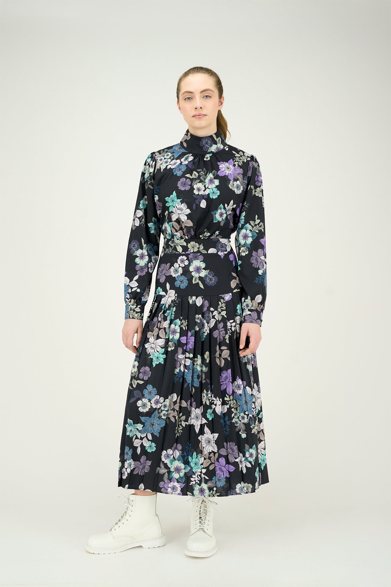 Elle Oh Elle Teens Purple Flower Print Sharon Dress