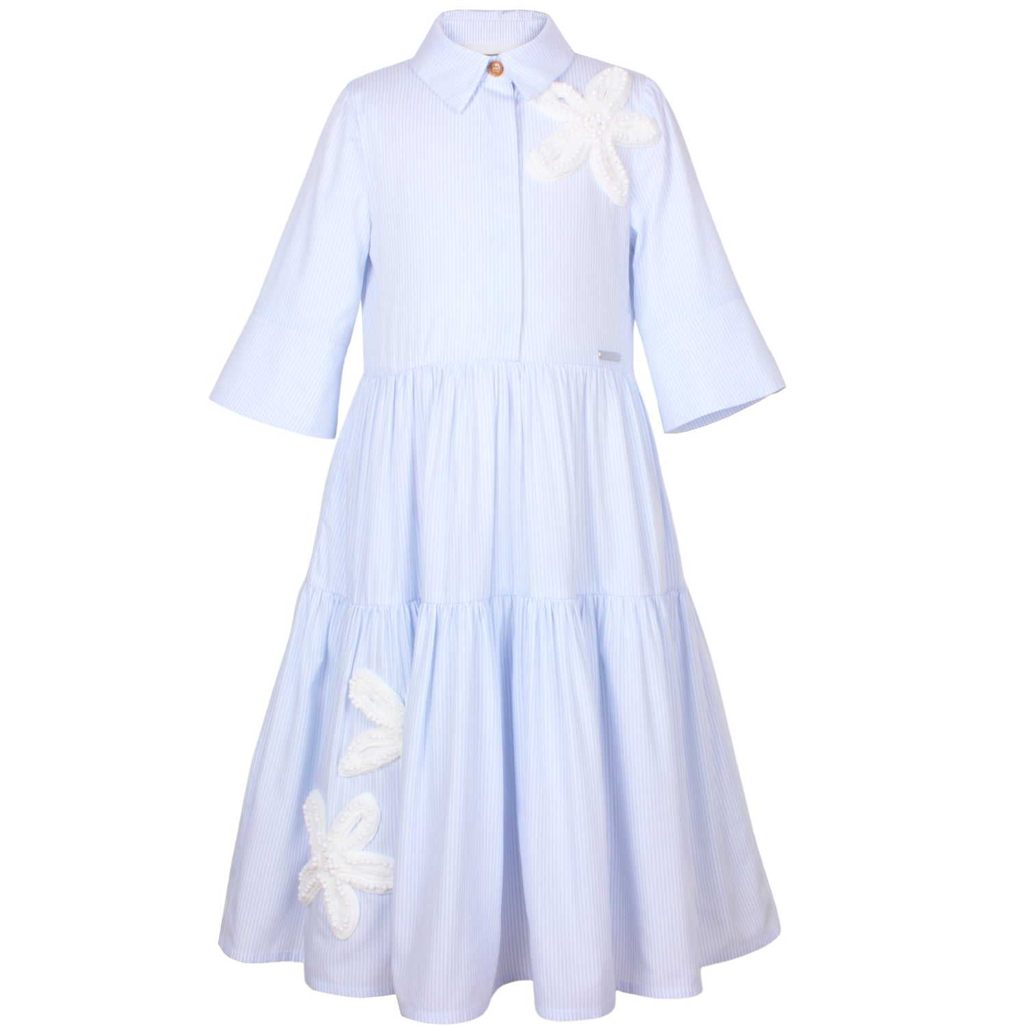 Jessie and James Sky Blue Pinstripe Era Dress