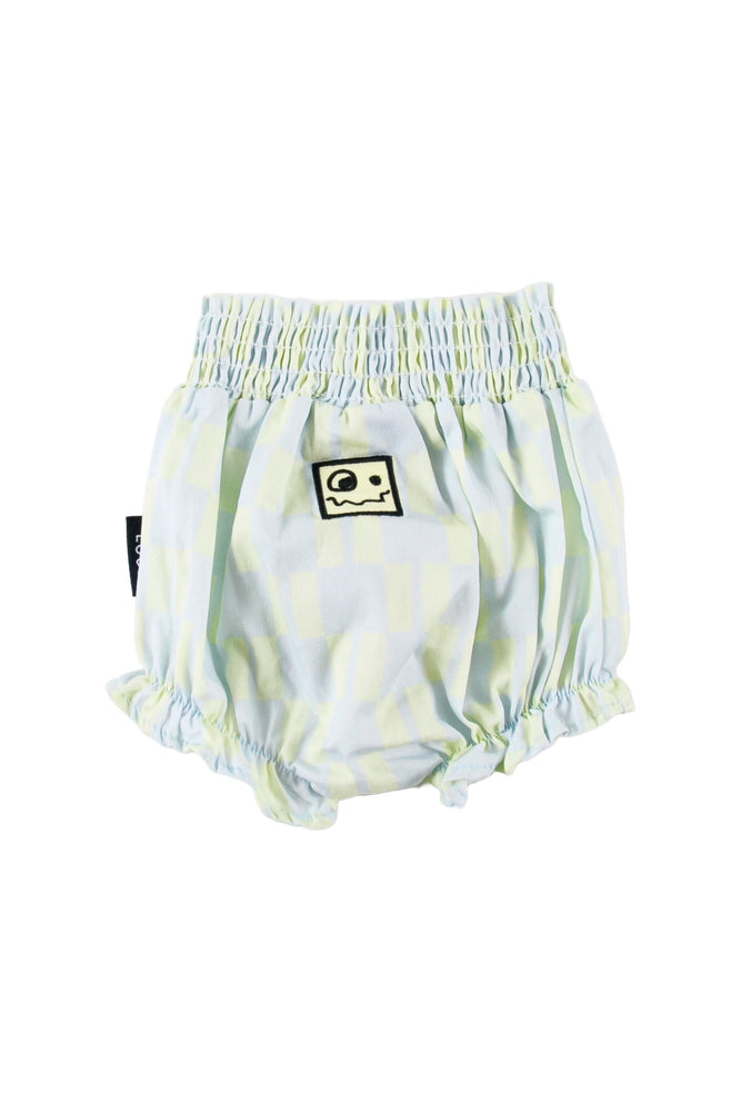 Loud Apparel Blue Checkered Aina Bloomers